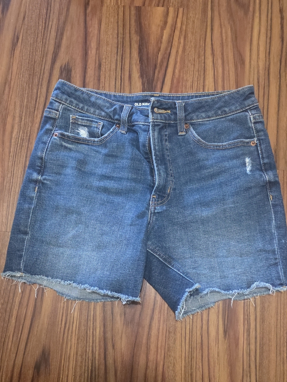 Old Navy Blue Denim Frayed Hem Shorts